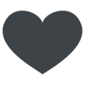 black heart on platform EmojiOne
