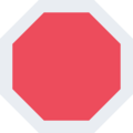 octagonal sign on platform EmojiOne
