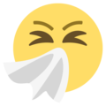 sneezing face on platform EmojiOne