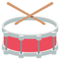 drum with drumsticks on platform EmojiOne