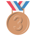 third place medal on platform EmojiOne
