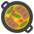 shallow pan of food on platform EmojiOne