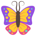 butterfly on platform EmojiOne