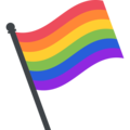 rainbow flag on platform EmojiOne