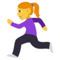 woman running on platform EmojiOne