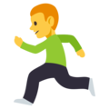 man running on platform EmojiOne