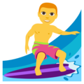 man surfing on platform EmojiOne