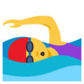 woman swimming on platform EmojiOne