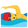 man swimming on platform EmojiOne