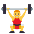 man lifting weights on platform EmojiOne
