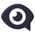 eye in speech bubble on platform EmojiOne