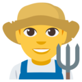 man farmer on platform EmojiOne
