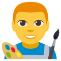 man artist on platform EmojiOne