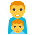 family: man, boy on platform EmojiOne