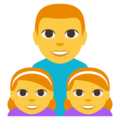family: man, girl, girl on platform EmojiOne