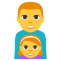 family: man, girl on platform EmojiOne