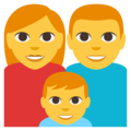 family: man, woman, boy on platform EmojiOne