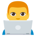 man technologist on platform EmojiOne