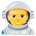 man astronaut on platform EmojiOne