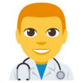 man health worker on platform EmojiOne