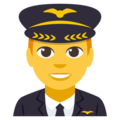 man pilot on platform EmojiOne