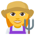 woman farmer on platform EmojiOne