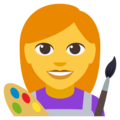 woman artist on platform EmojiOne