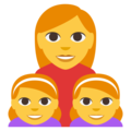 family: woman, girl, girl on platform EmojiOne