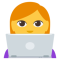 woman technologist on platform EmojiOne