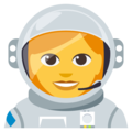 woman astronaut on platform EmojiOne