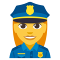 woman police officer on platform EmojiOne