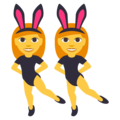 women with bunny ears on platform EmojiOne