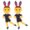 men with bunny ears on platform EmojiOne