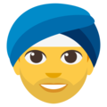man wearing turban on platform EmojiOne