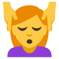 woman getting massage on platform EmojiOne