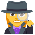 woman detective on platform EmojiOne