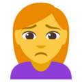 woman frowning on platform EmojiOne