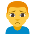man frowning on platform EmojiOne