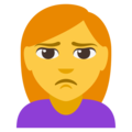 woman pouting on platform EmojiOne
