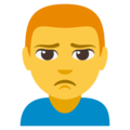 man pouting on platform EmojiOne