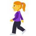 woman walking on platform EmojiOne