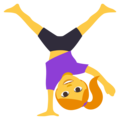 woman cartwheeling on platform EmojiOne