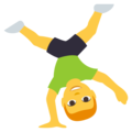 man cartwheeling on platform EmojiOne