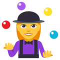 woman juggling on platform EmojiOne