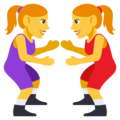 women wrestling on platform EmojiOne