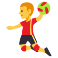 man playing handball on platform EmojiOne