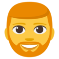 person: beard on platform EmojiOne