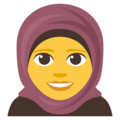 woman with headscarf on platform EmojiOne