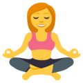 woman in lotus position on platform EmojiOne