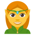 woman elf on platform EmojiOne